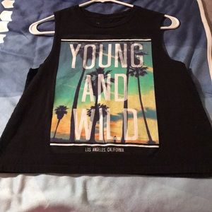 Young and Wild Muscle Crop Top